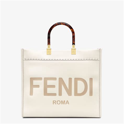 white fendi tote|Fendi sunshine medium black leather.